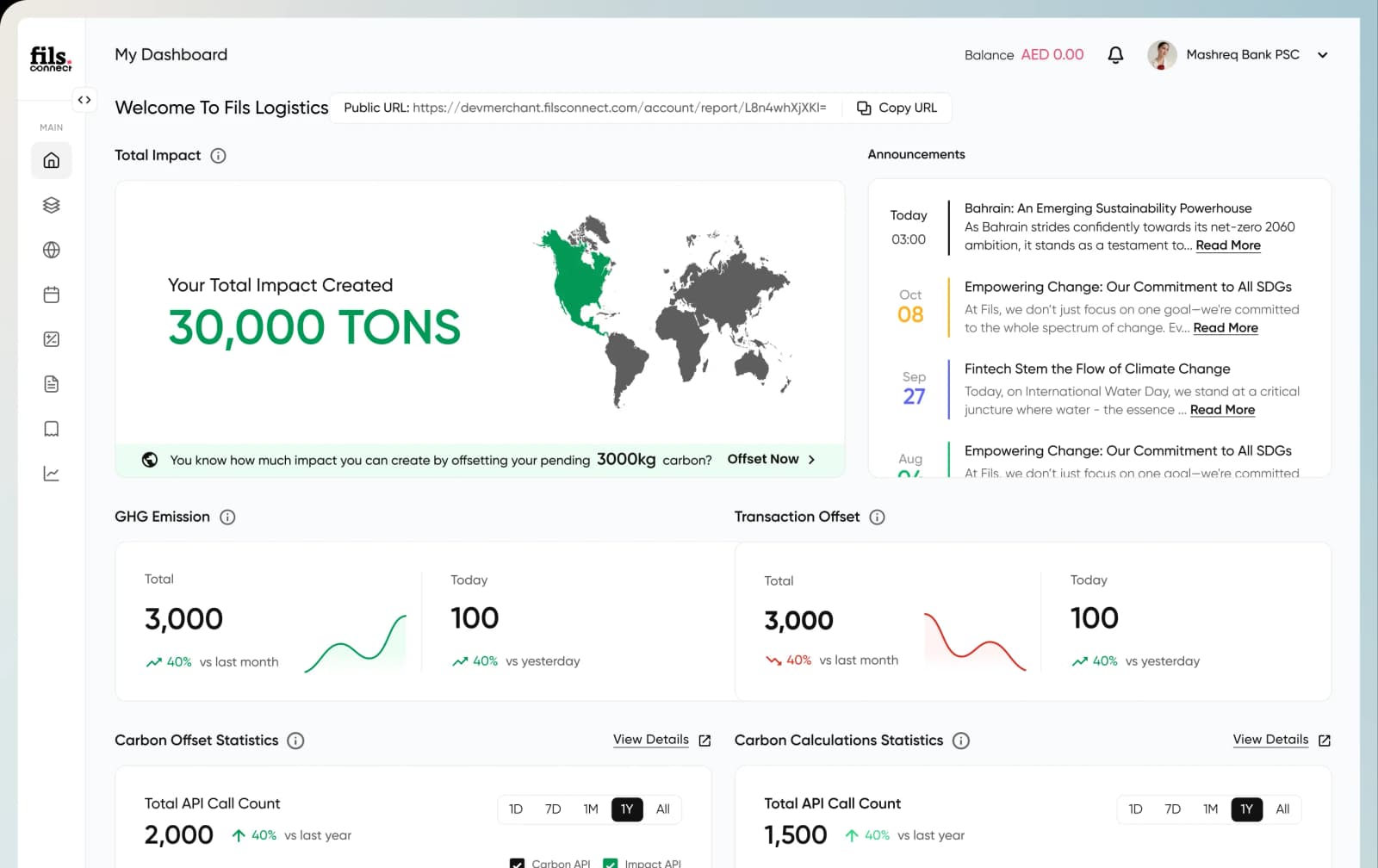 Fils, bank-grade carbon-ops platform