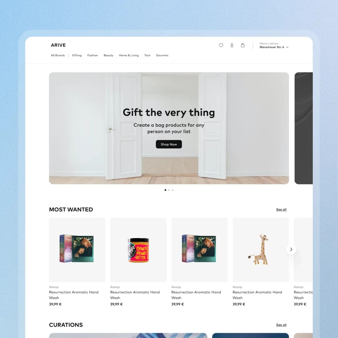 Arive. German quick-commerce / fast-fashion rebuild