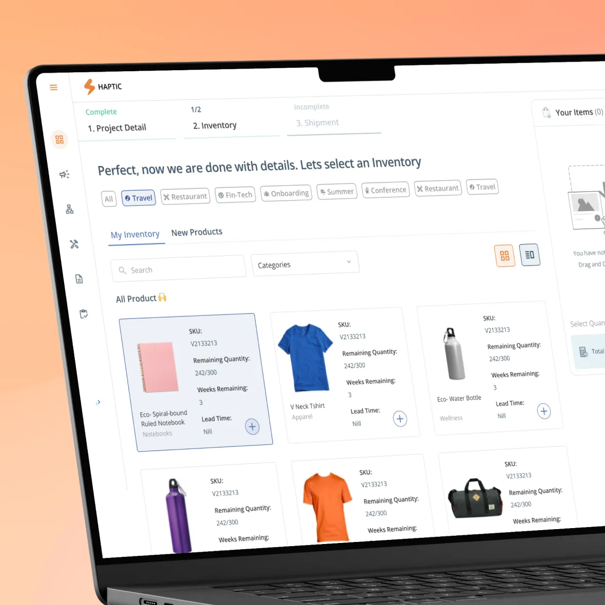 Haptic / Bluemark. B2B logistics SaaS