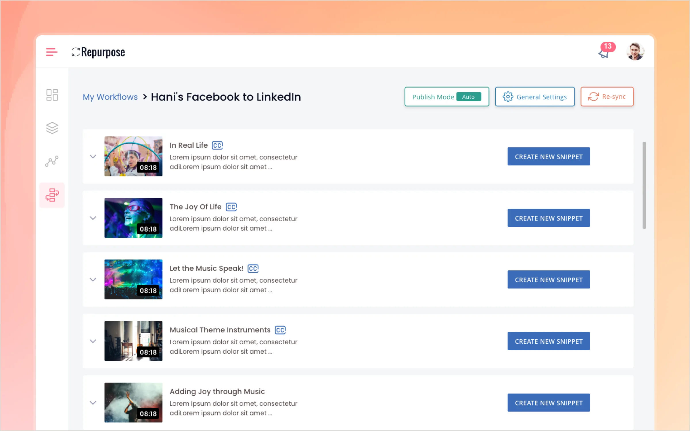 Repurpose.io, creator-economy content automation SaaS