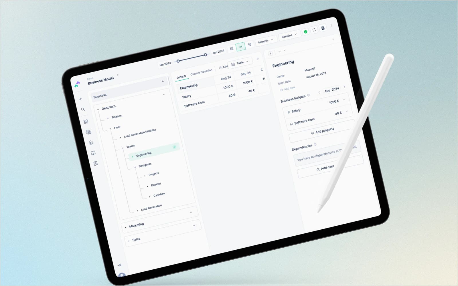 Finwize · fintech SaaS for financial modeling, MVP sprint