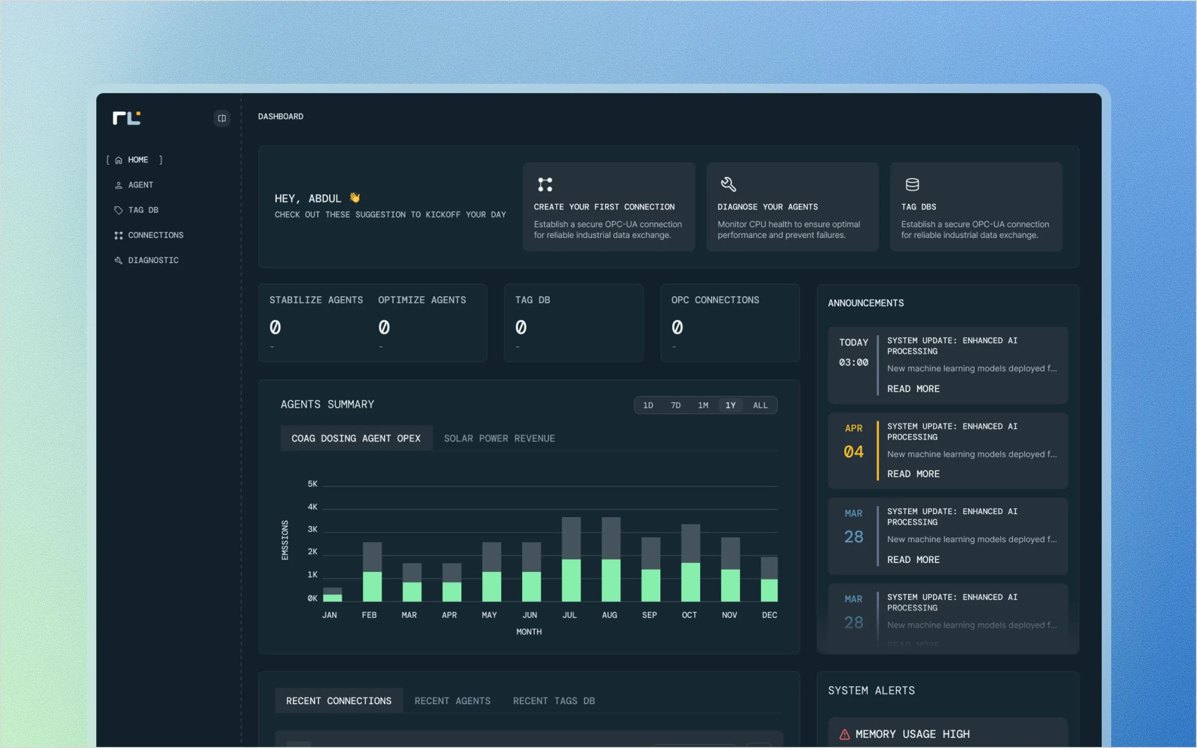 RL Core. Set up Safety Constraints wizard with red / yellow / grey engineering-limit zones as status
