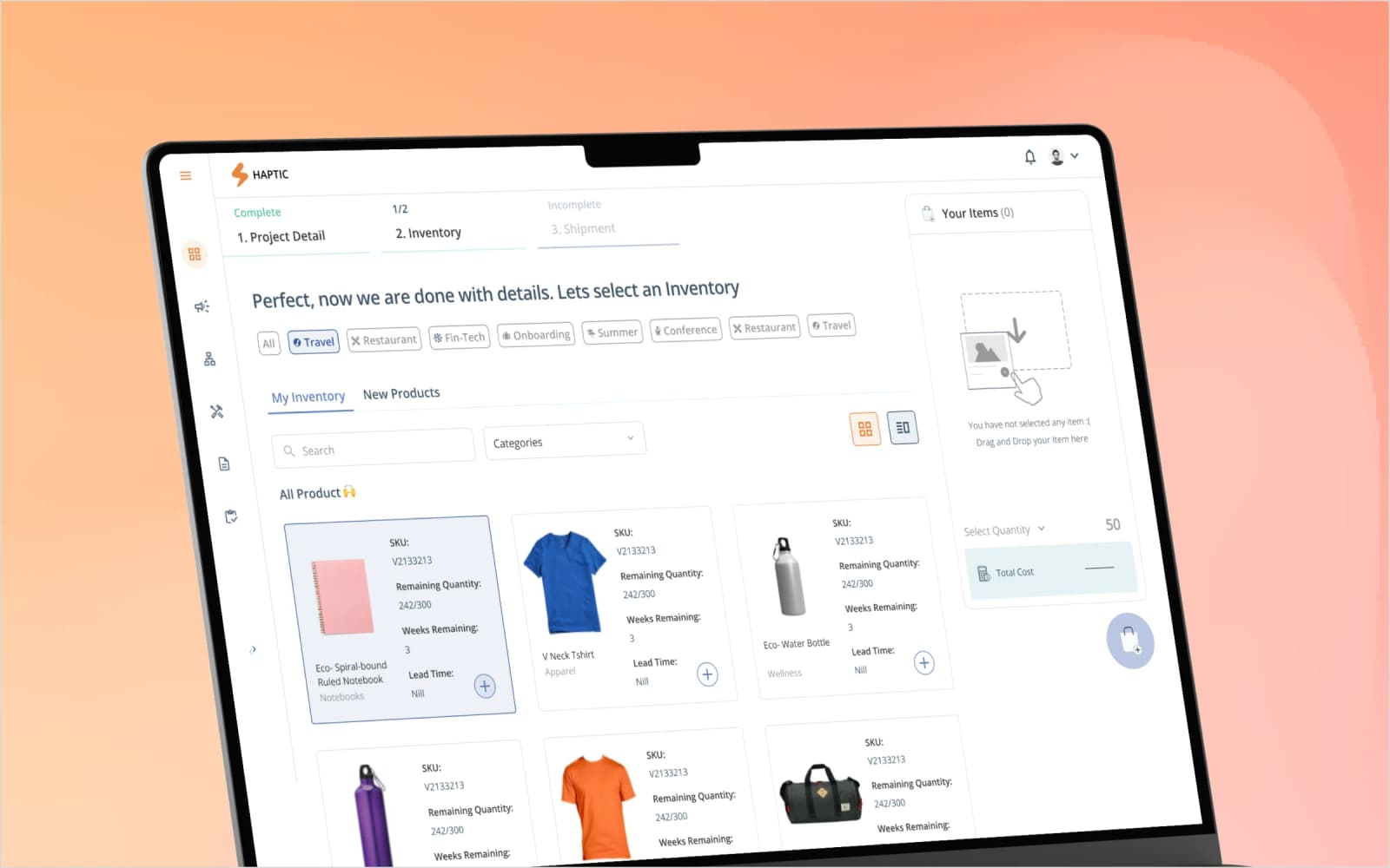 Haptic / Bluemark. B2B logistics SaaS