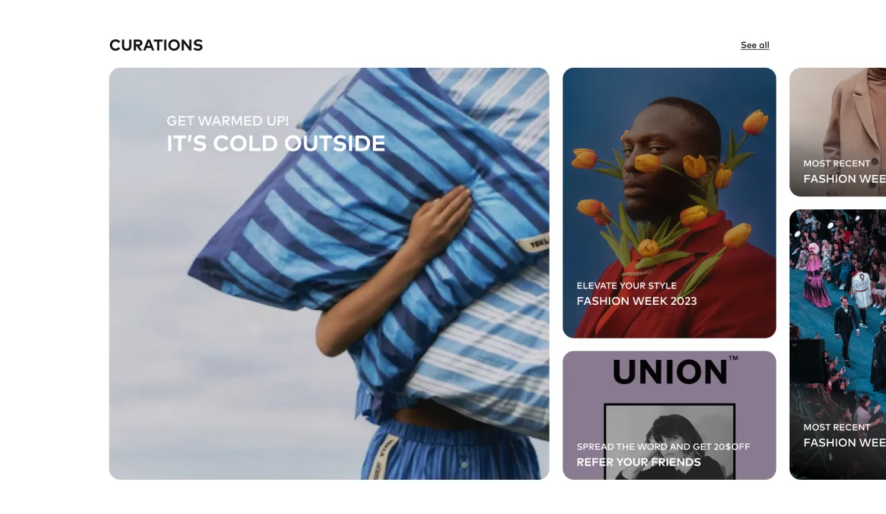 Arive seasonal Spring Edit curation page, same template, different mood, ships in an afternoon