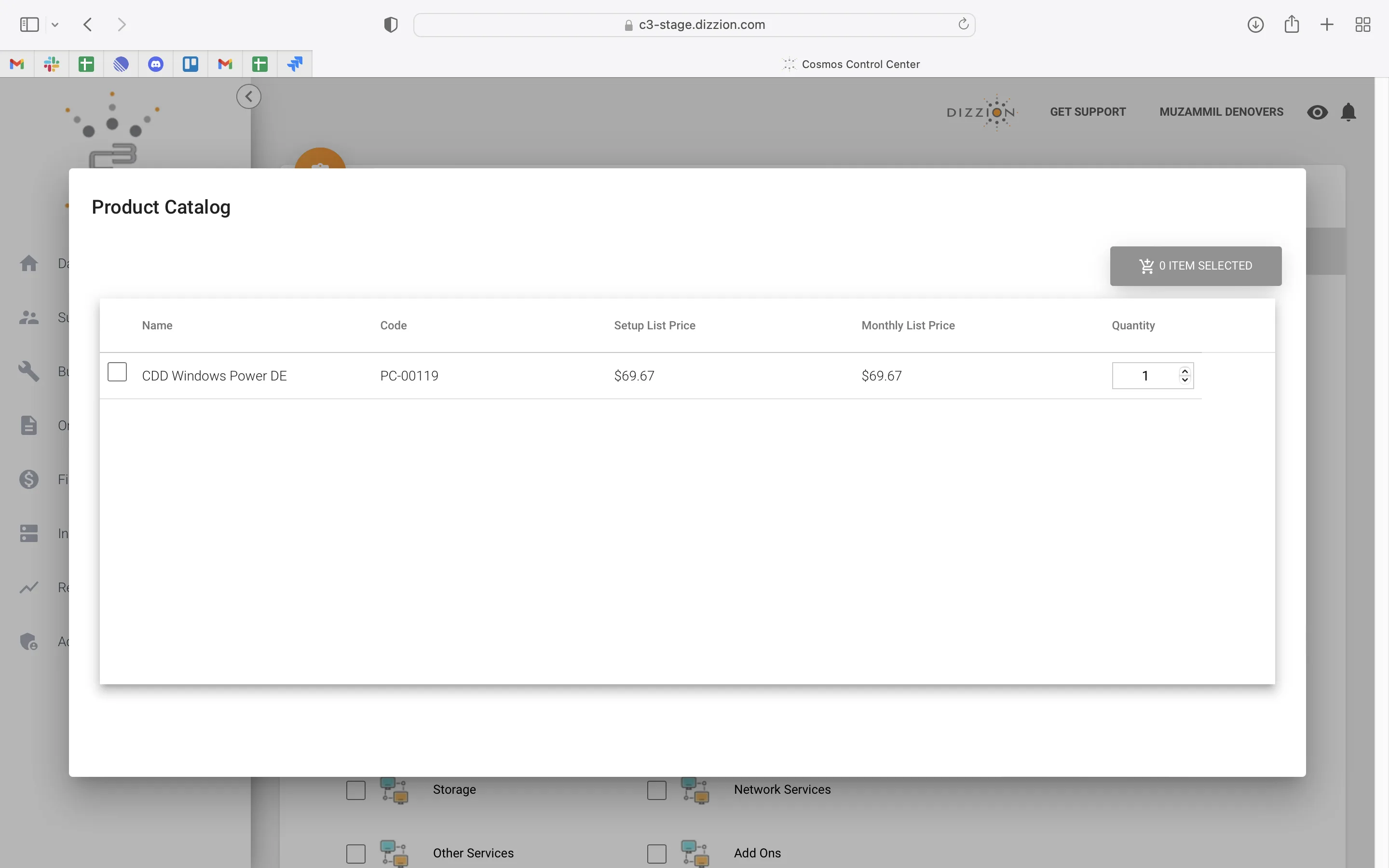 Before · Product Catalog opened as a heavy modal over a dimmed page
