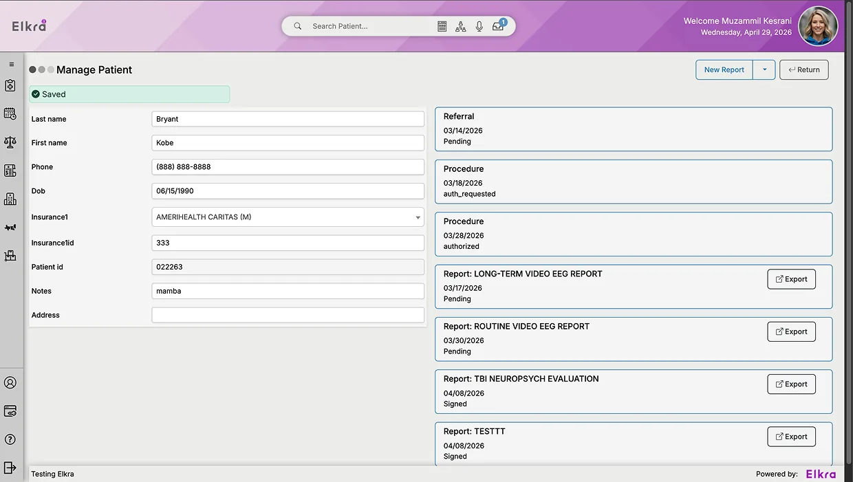 Before · scattered patient information across separate screens