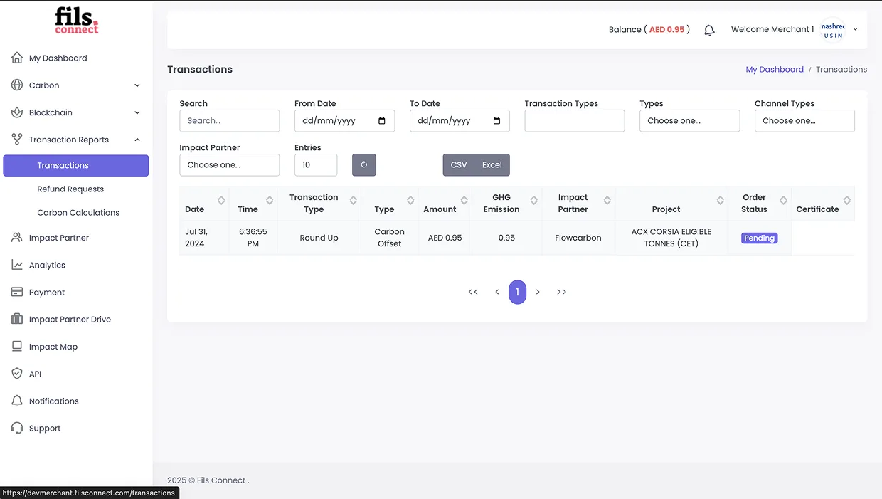 Old transactions ledger, filter-heavy with sparse data, single transaction