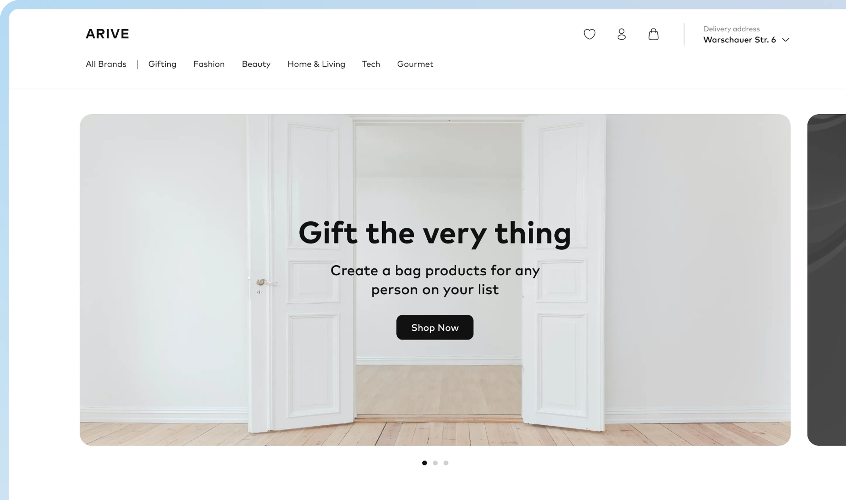 Arive. German quick-commerce fast-fashion webshop