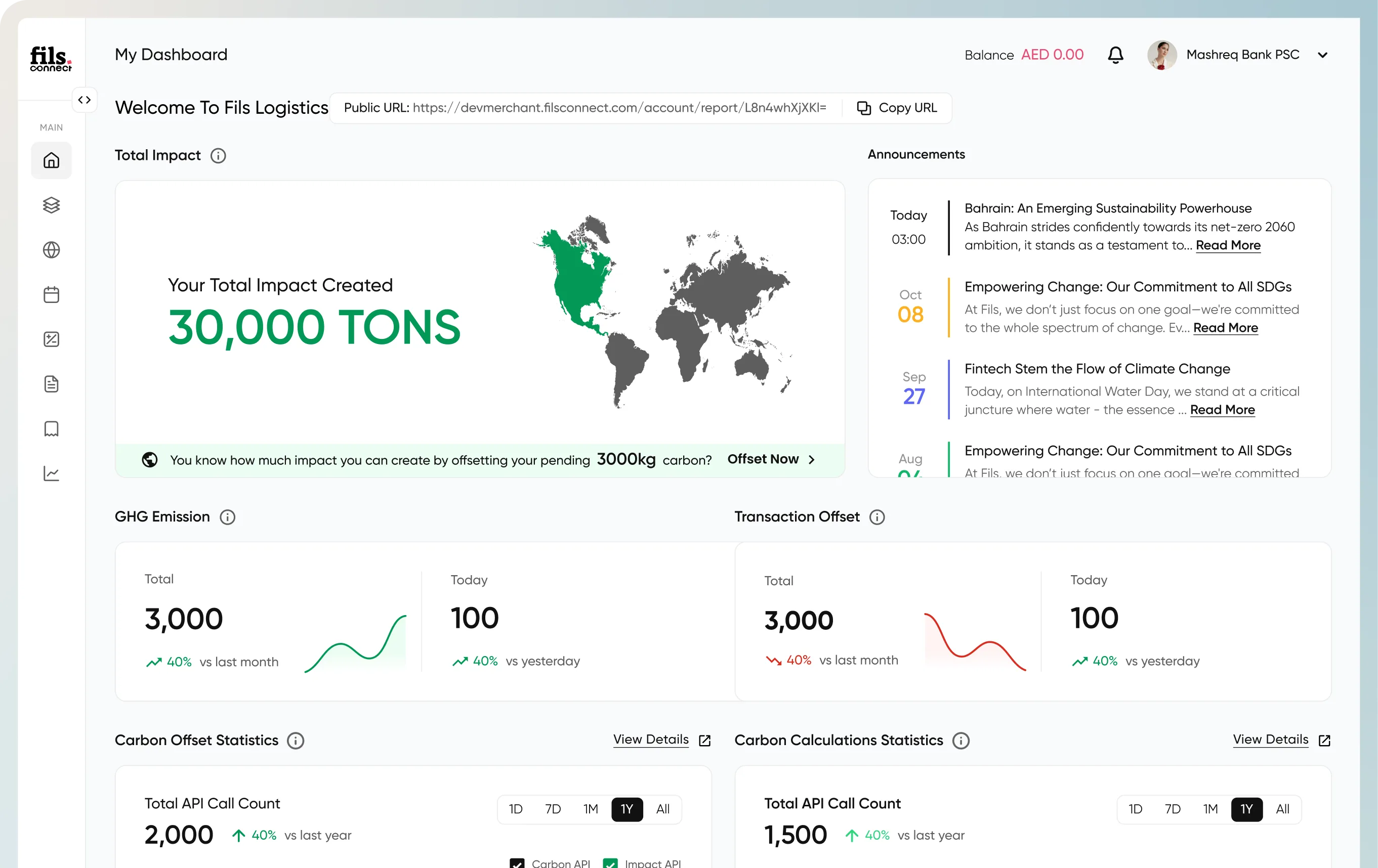 Fils, bank-grade carbon-ops platform